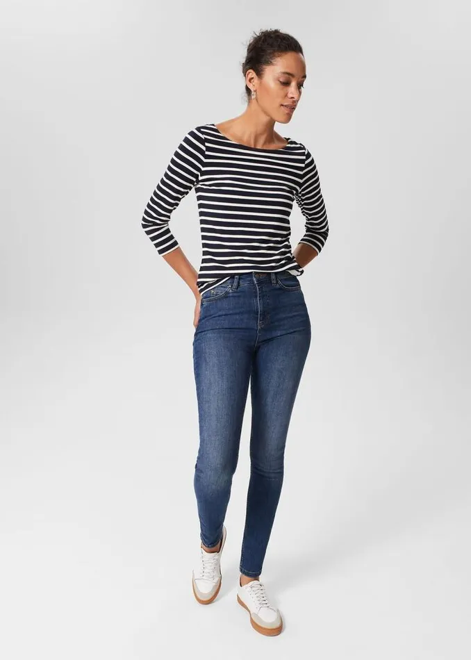 Women HOBBS Jeans Gia Sculpting Jeans Mid Wash