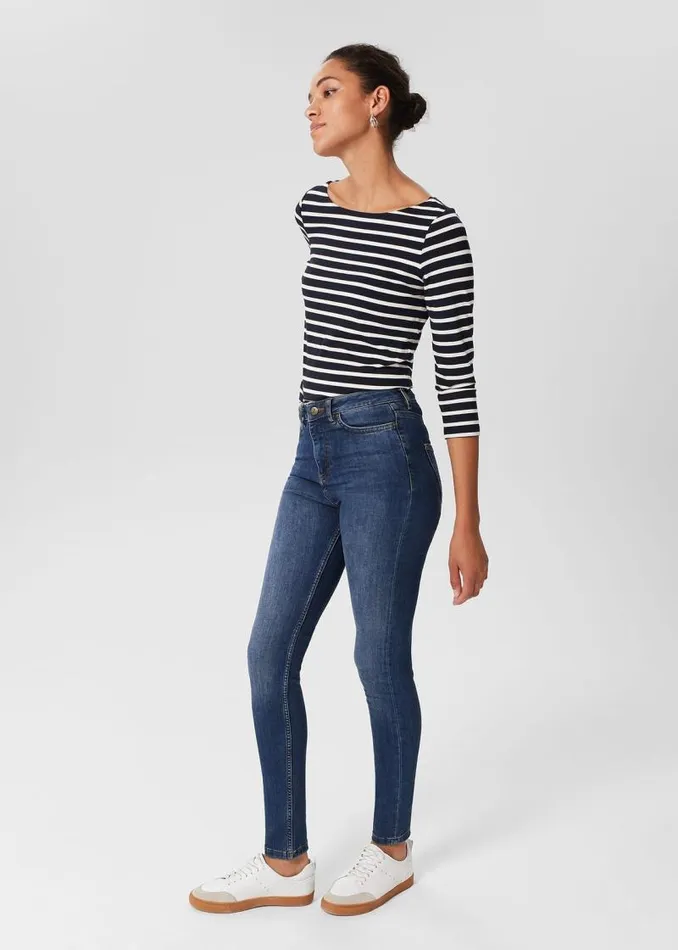 Women HOBBS Jeans Gia Sculpting Jeans Mid Wash