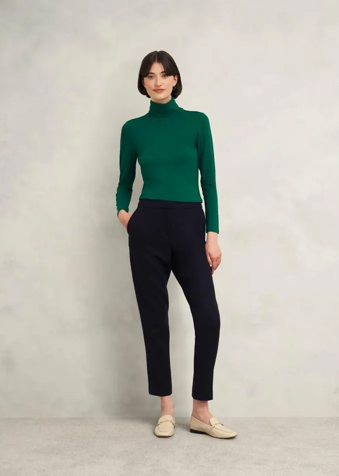 Women HOBBS Tops Mischa Roll Neck Top Agate Green