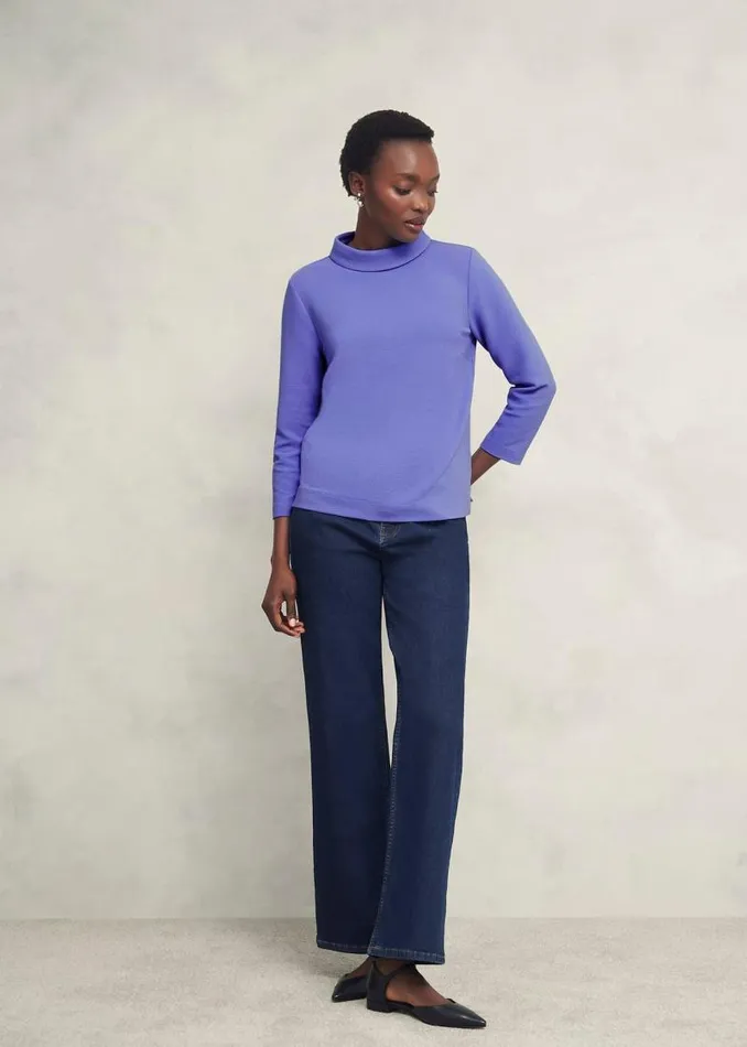 Women HOBBS Tops Tali Textured Top Deep Sky Blue