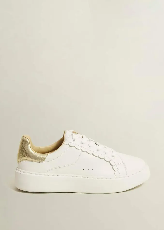 Women HOBBS Trainers Dannie Leather Trainers White