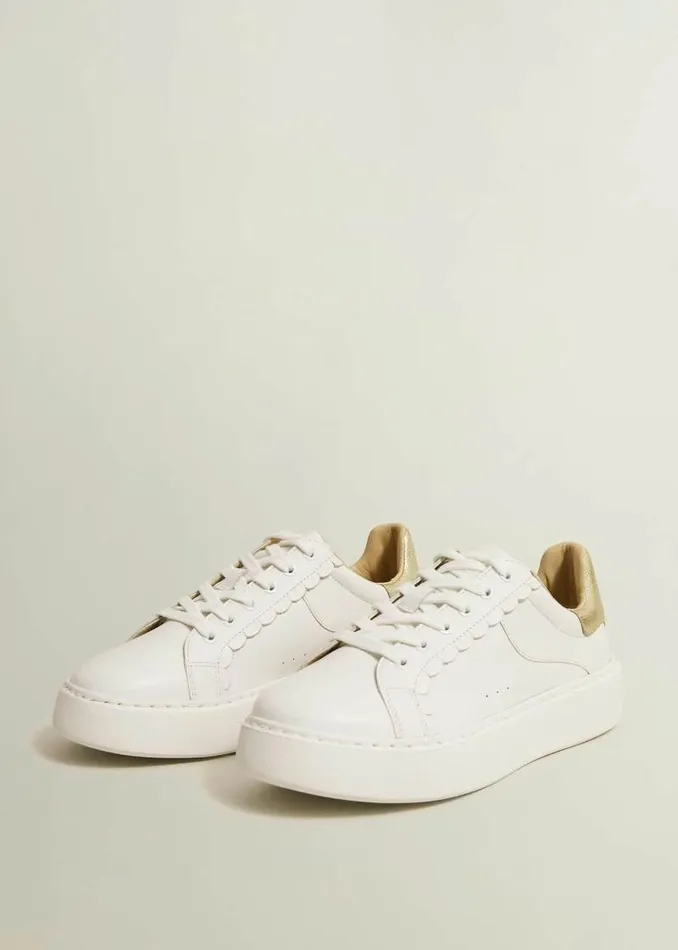 Women HOBBS Trainers Dannie Leather Trainers White