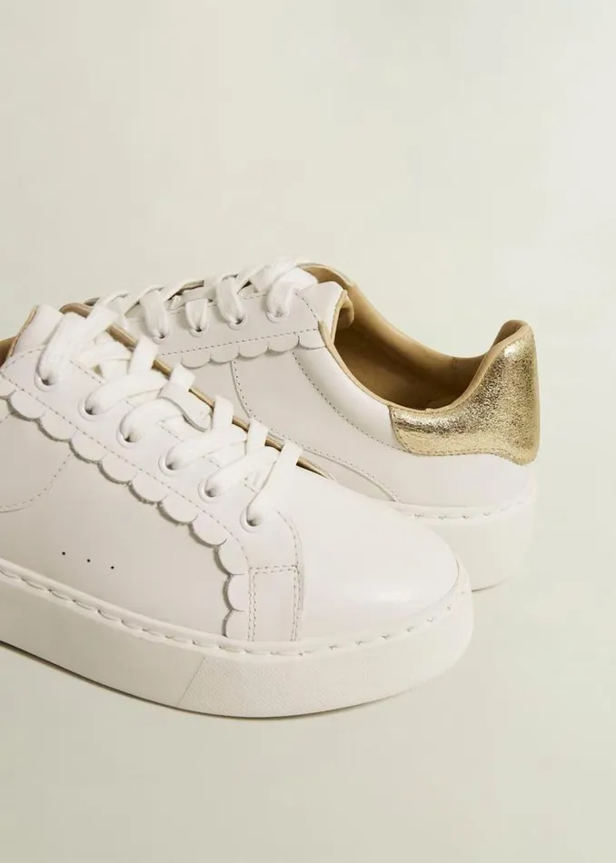 Women HOBBS Trainers Dannie Leather Trainers White