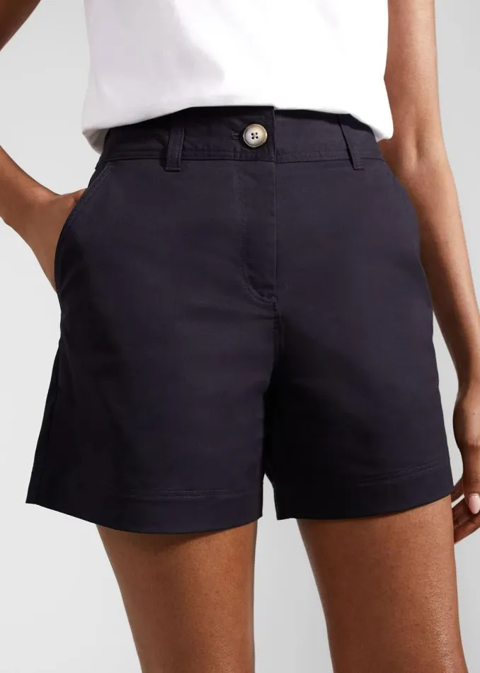 Women HOBBS Trousers Carla Shorts Navy