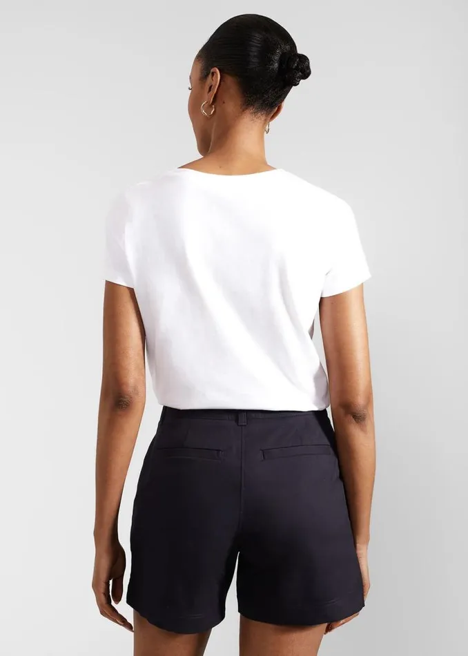 Women HOBBS Trousers Carla Shorts Navy
