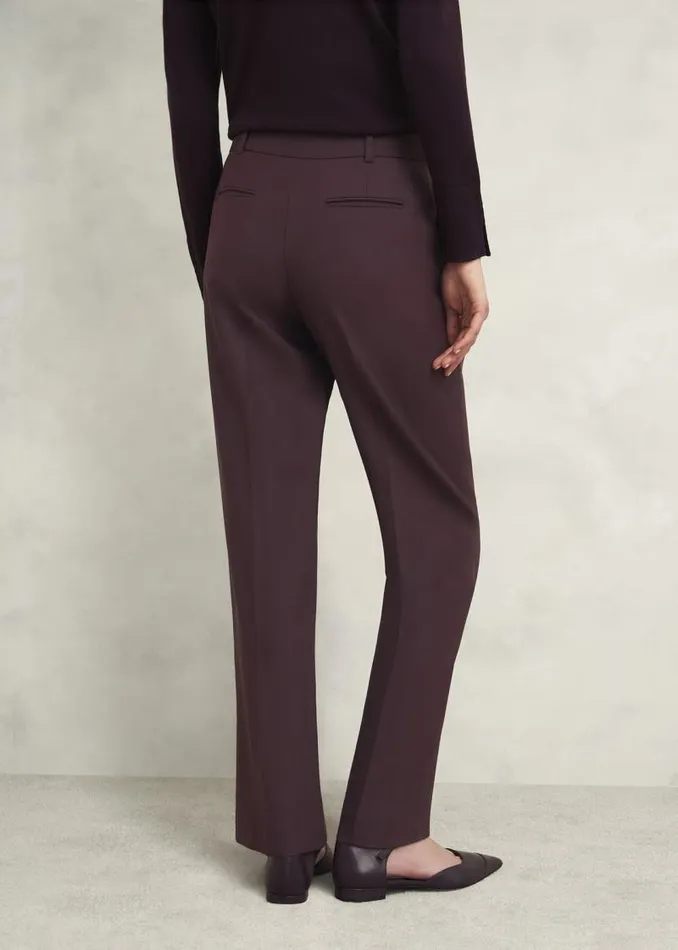 Women HOBBS Trousers Gerrie Straight Trousers Malbec Purple