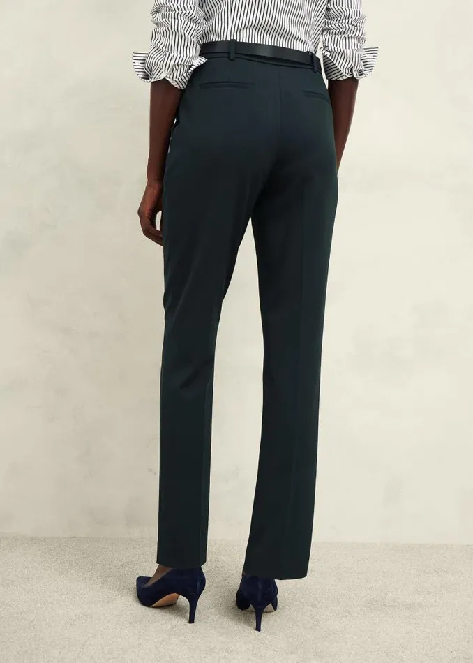 Women HOBBS Trousers Linda Tapered Trousers Deep Pine Green