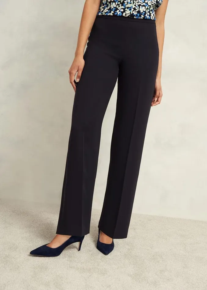 Women HOBBS Trousers Mel Wide Trouser Navy