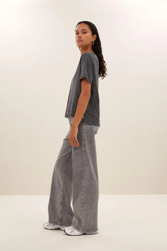 Women Hope Thin Stripe Top Jet Black Bybar Tops and Shirts Women Hope Thin Stripe Top Jet Black Bybar Tops and Shirts
