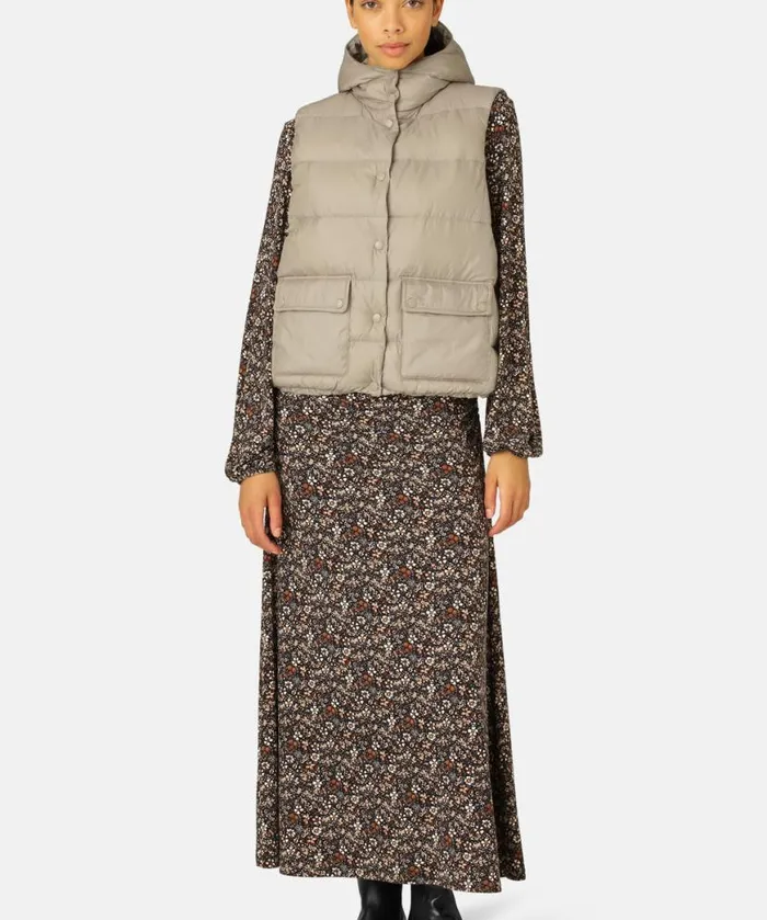 Women Ilse Jacobsen Down Vest 8211 Cobblestone