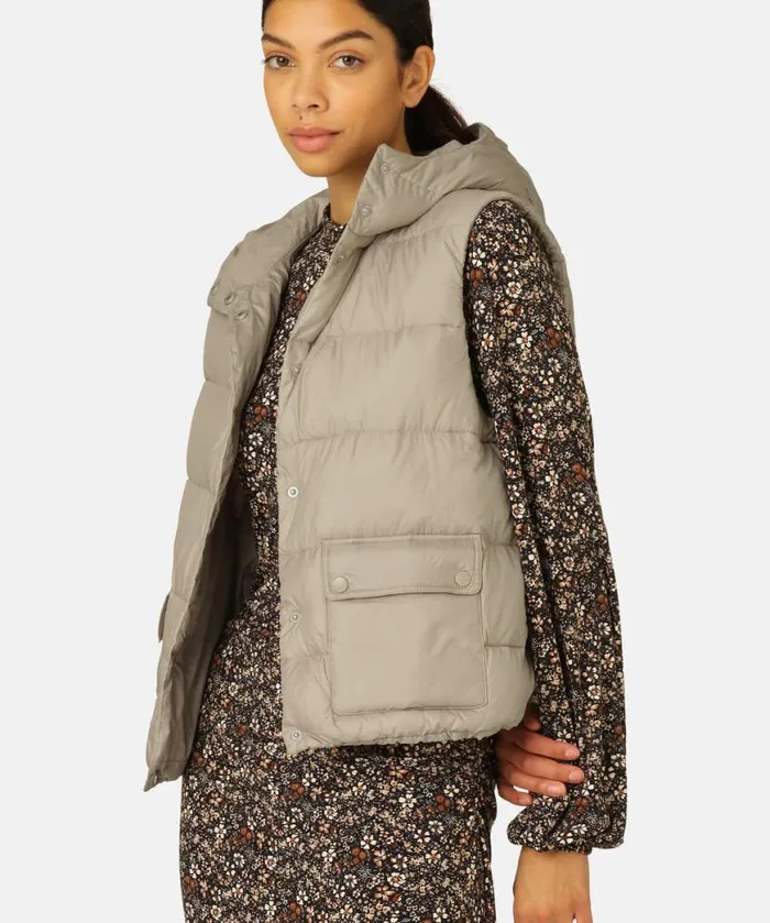 Women Ilse Jacobsen Down Vest 8211 Cobblestone