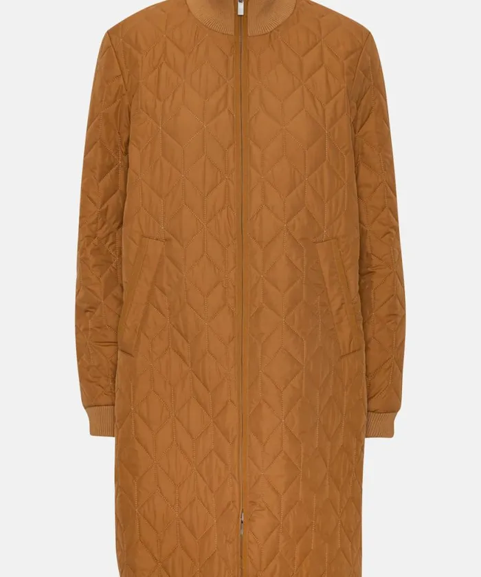 Women Ilse Jacobsen Padded Quilt Coat 8211 Golden Brown