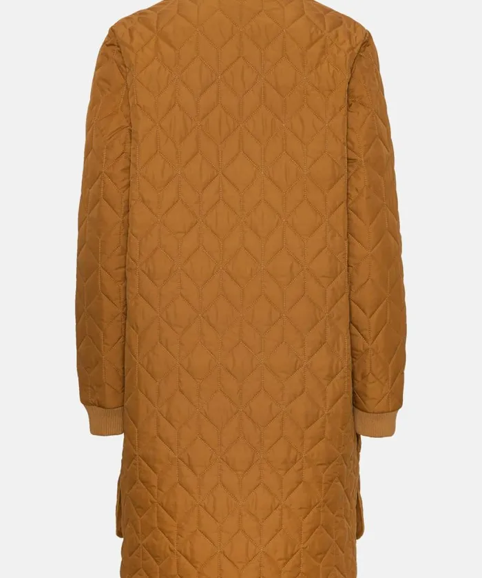 Women Ilse Jacobsen Padded Quilt Coat 8211 Golden Brown