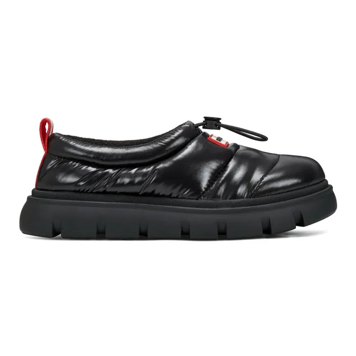 Women Insulated and Snow Boots Hunter Boots Madison Lug Sole Insulated Water Resistant Slipon Shoes Black