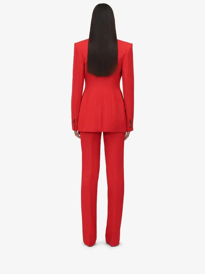 Women Jackets Alexander McQueen SingleBreasted Jacket Lust Red