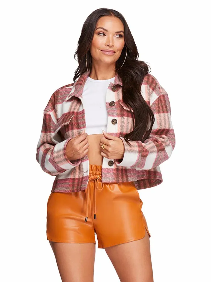 Women Jackets Blazers and Kimonos Jessica Simpson Lenna Cropped Jacket
