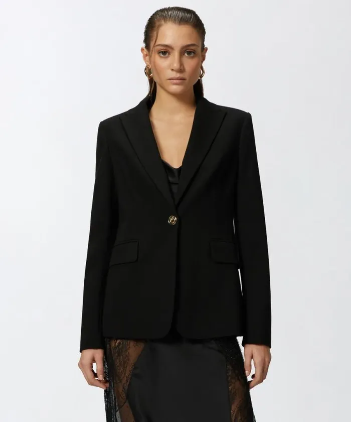 Women Jackets Pinko Singlebreasted Blazer Limo Black