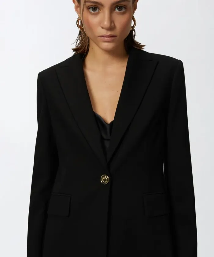 Women Jackets Pinko Singlebreasted Blazer Limo Black Women Jackets Pinko Singlebreasted Blazer Limo Black