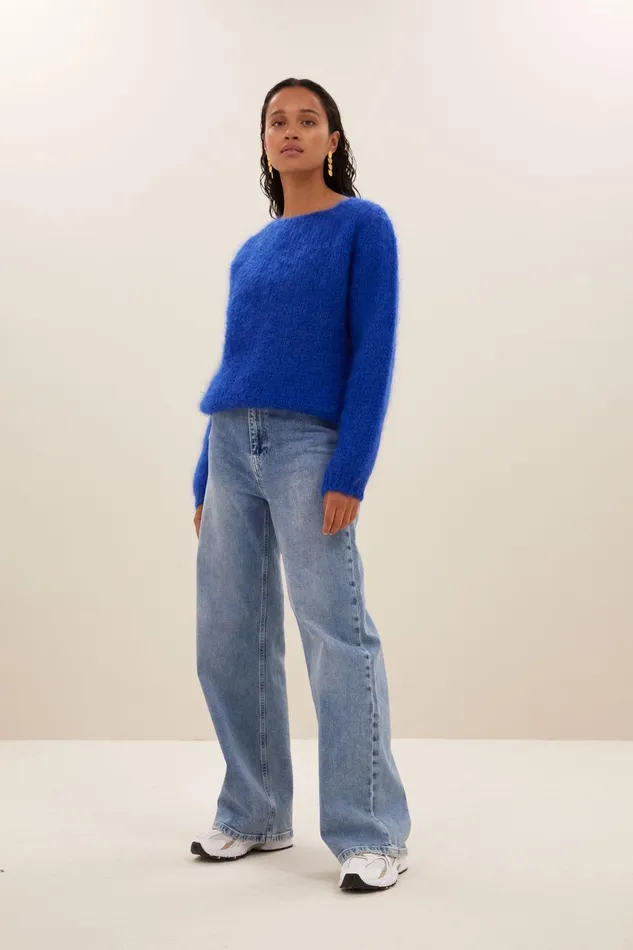 Women James Pullover Electric Blue Bybar Pullovers