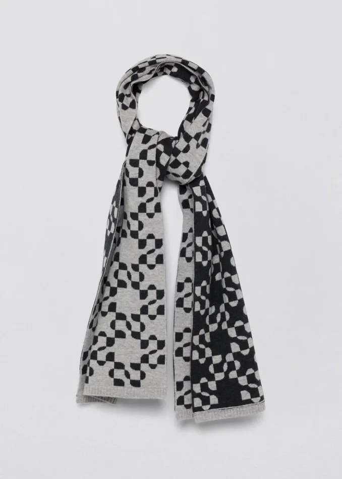 Women Jeanne Scarf Heather Grey Charcoal Multi Jonathan Simkhai Knitwear