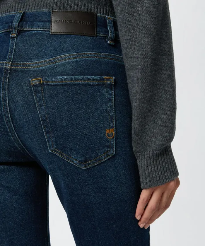 Women Jeans Pinko Dark Denim Bootcut Jeans Dark Vintage Wash Women Jeans Pinko Dark Denim Bootcut Jeans Dark Vintage Wash