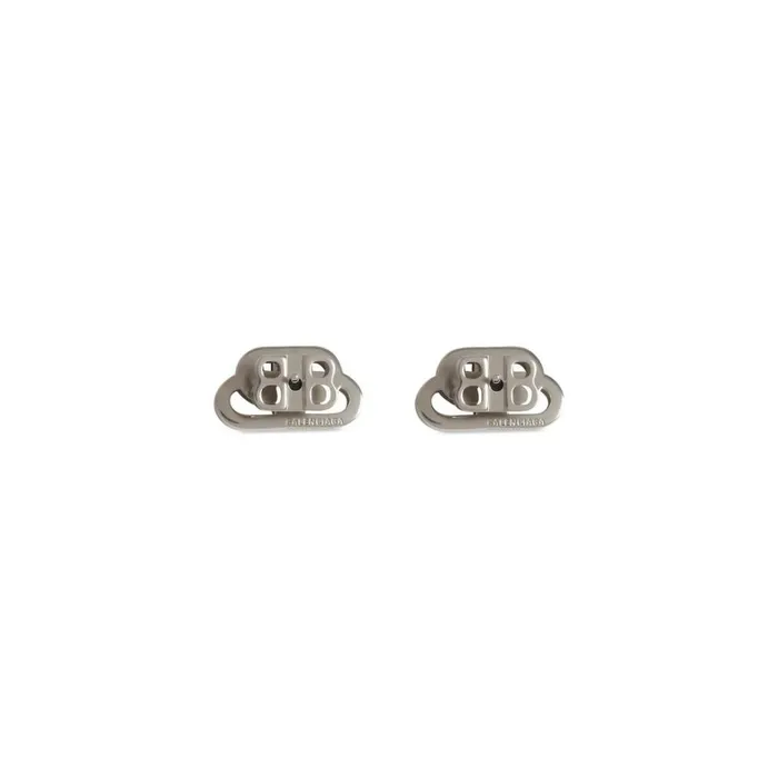 Women Jewellery Balenciaga Bb Xs Stud Earrings In Crystalsilver