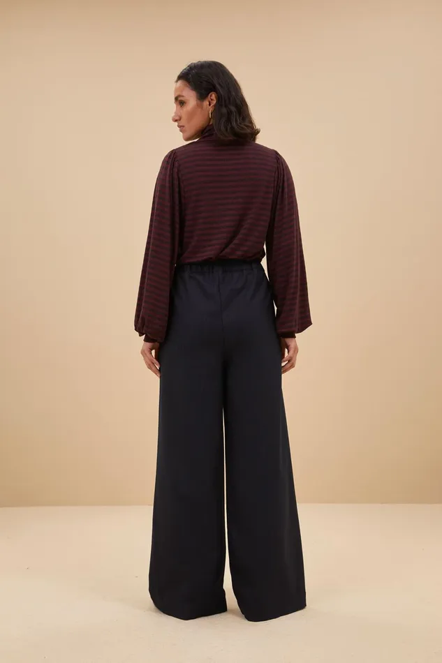 Women Jojo Roll Melange Stripe Top Pecan Bybar Tops and Shirts