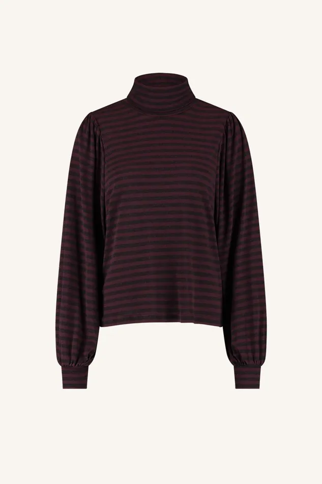 Women Jojo Roll Melange Stripe Top Pecan Bybar Tops and Shirts