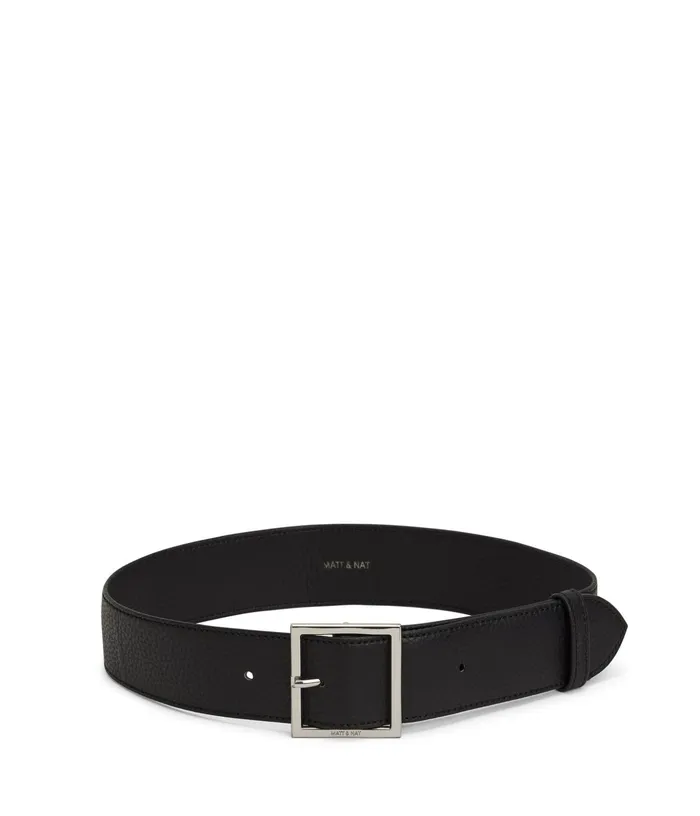 Women Joon WomenS Vegan High Waist Belt 8211 Purity Black Matt and Nat Belts