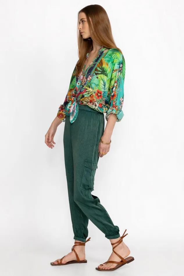 Women KHAY VISCOSE JOGGER PANT Jade Johnny Was Bottoms