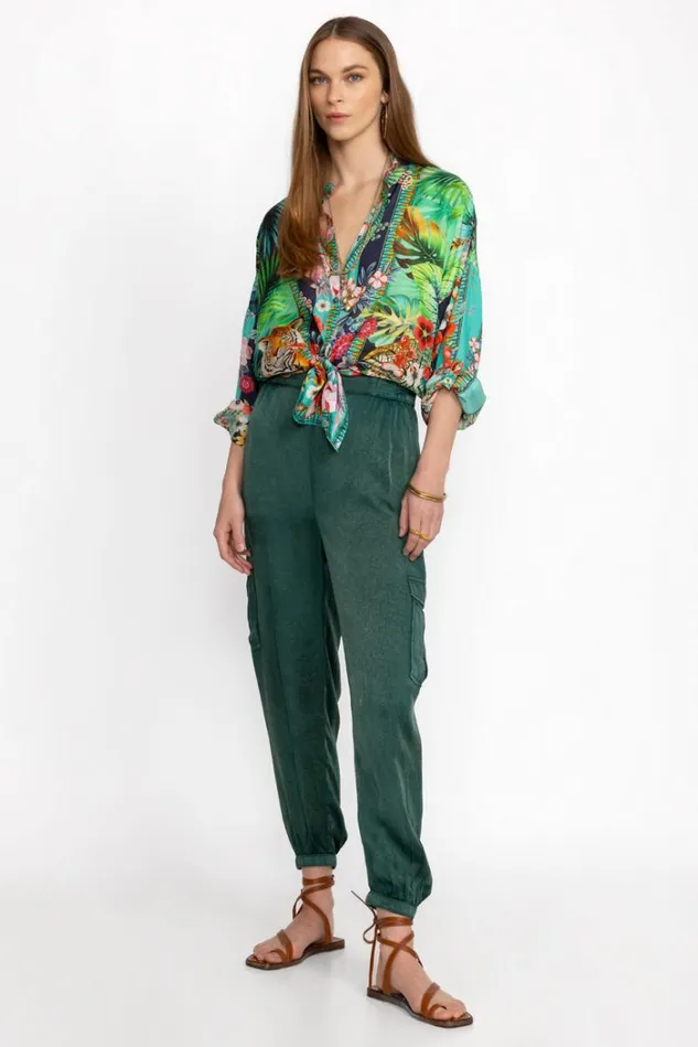 Women KHAY VISCOSE JOGGER PANT Jade Johnny Was Bottoms Women KHAY VISCOSE JOGGER PANT Jade Johnny Was Bottoms