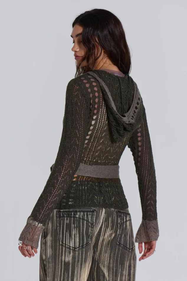 Women Kyra Hooded Knit Cardigan Jaded London Knitwear