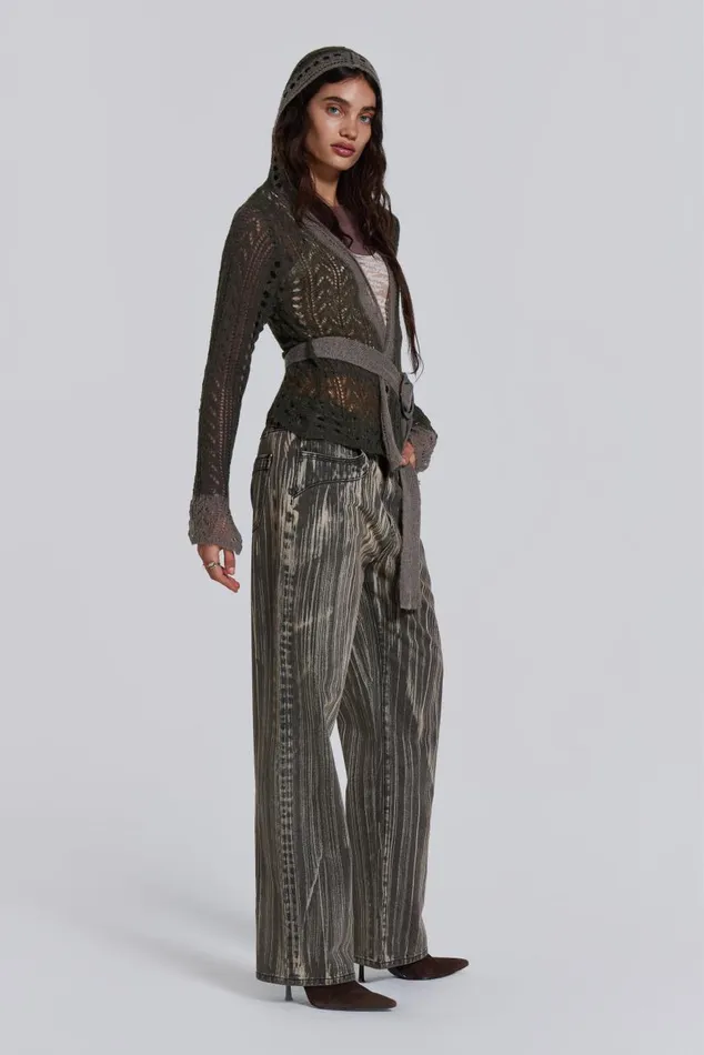 Women Kyra Hooded Knit Cardigan Jaded London Knitwear