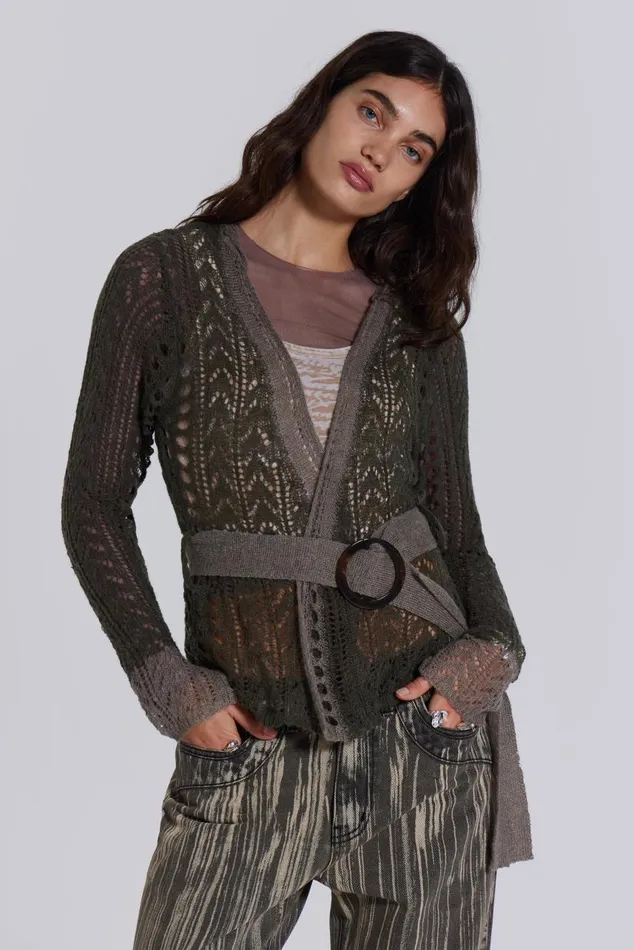 Women Kyra Hooded Knit Cardigan Jaded London Knitwear