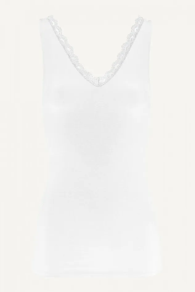 Women Lace Singlet Off White Bybar Tops and Shirts