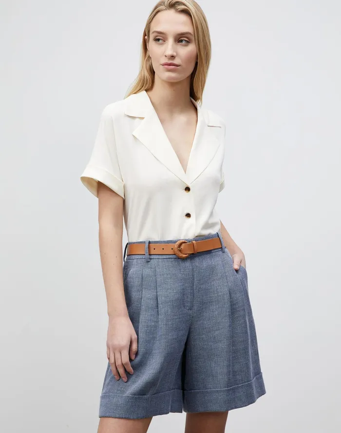 Women Lafayette 148 New York Blouses and Shirts PlusSize Sabine Blouse In Lightweight Sandwashed Silk Creme Fraiche Women Lafayette 148 New York Blouses and Shirts PlusSize Sabine Blouse In Lightweight Sandwashed Silk Creme Fraiche