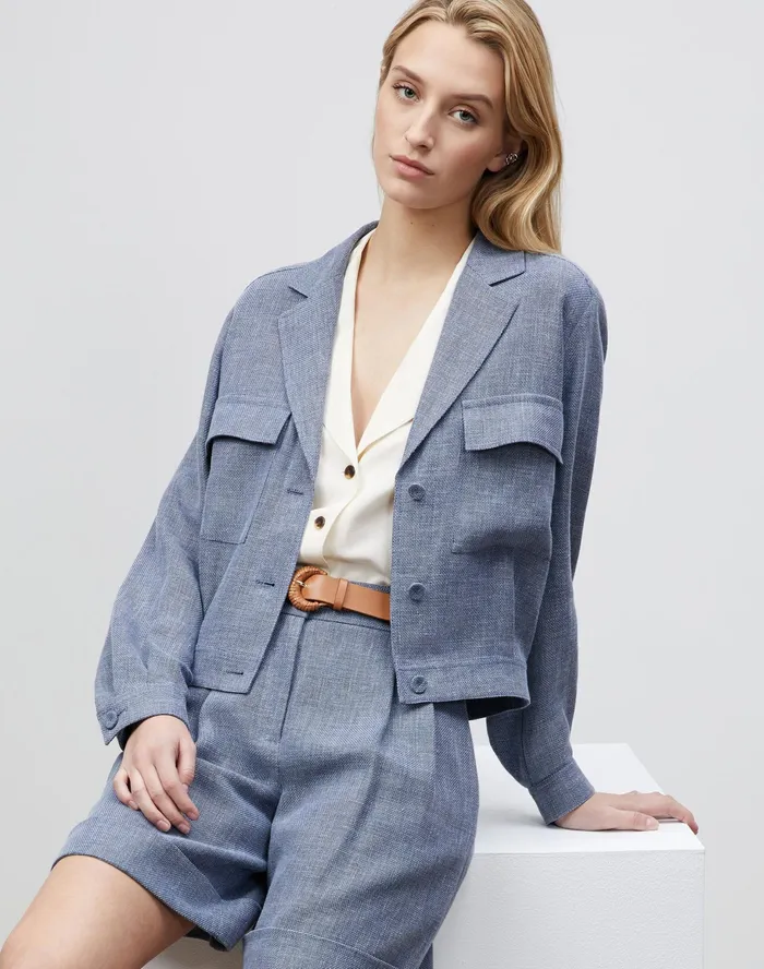 Women Lafayette 148 New York Blouses and Shirts PlusSize Sabine Blouse In Lightweight Sandwashed Silk Creme Fraiche