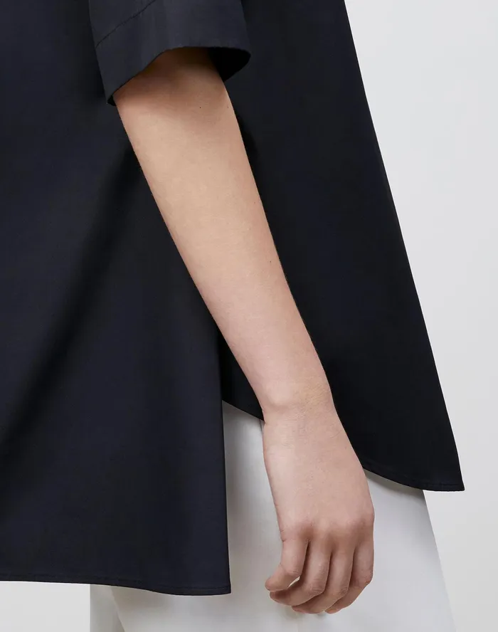 Women Lafayette 148 New York Blouses and Shirts PlusSize Sedwick Shirt In Italian Sculpted KindCotton Black