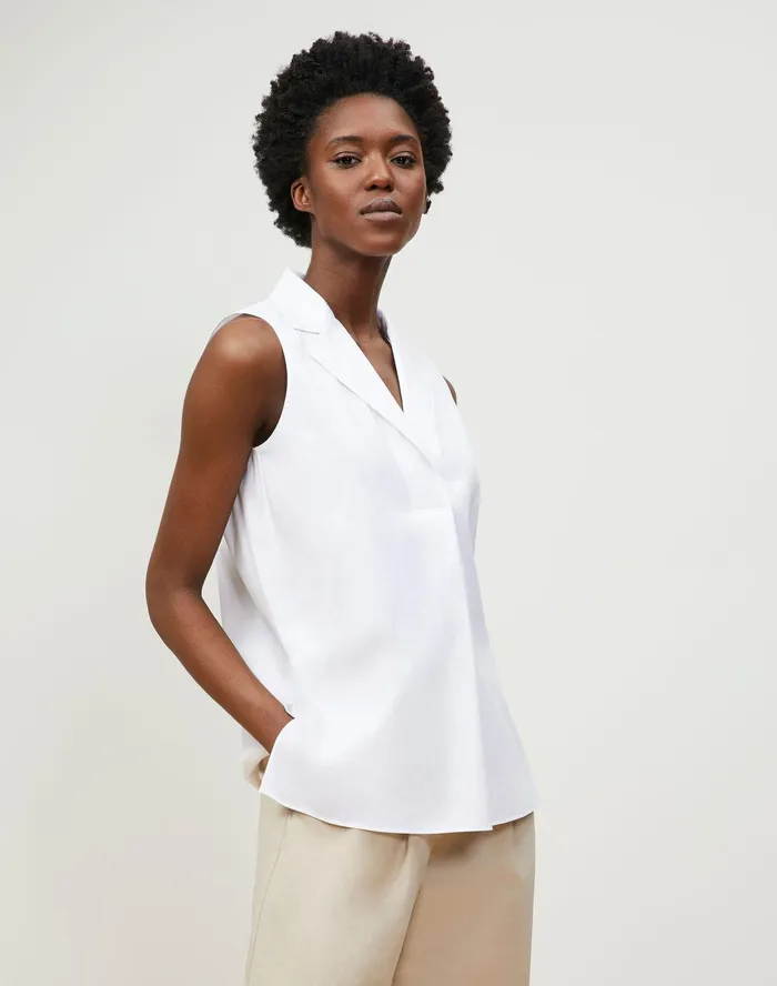 Women Lafayette 148 New York Blouses and Shirts PlusSize Siona Shirt In Italian Stretch Cotton White Women Lafayette 148 New York Blouses and Shirts PlusSize Siona Shirt In Italian Stretch Cotton White