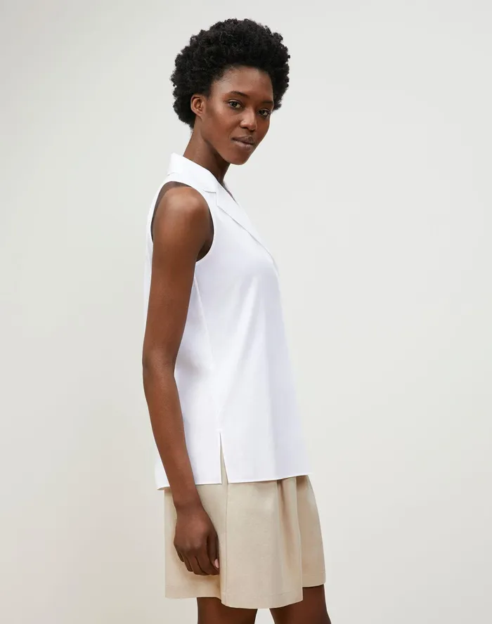 Women Lafayette 148 New York Blouses and Shirts PlusSize Siona Shirt In Italian Stretch Cotton White