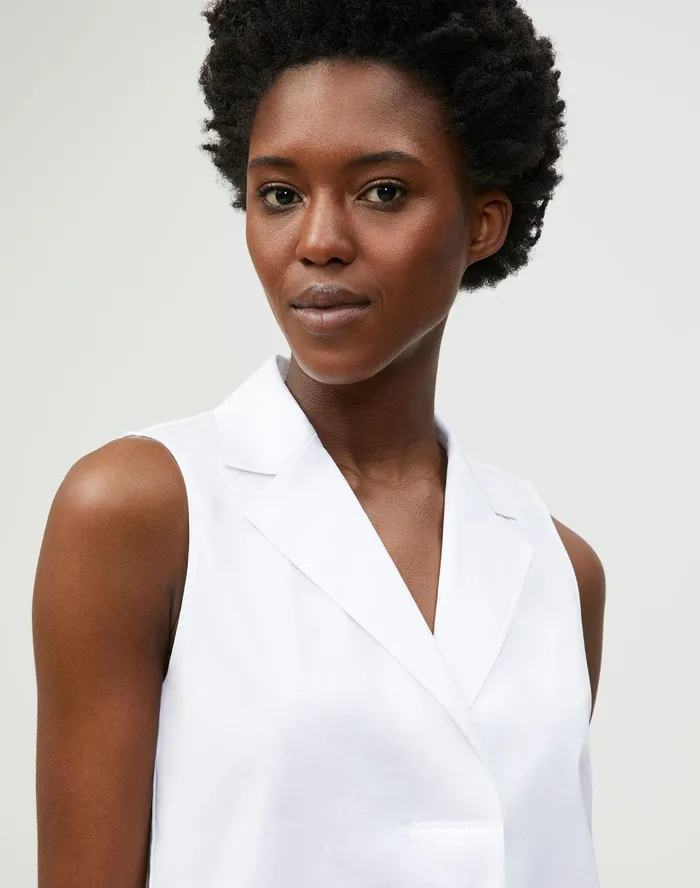 Women Lafayette 148 New York Blouses and Shirts PlusSize Siona Shirt In Italian Stretch Cotton White