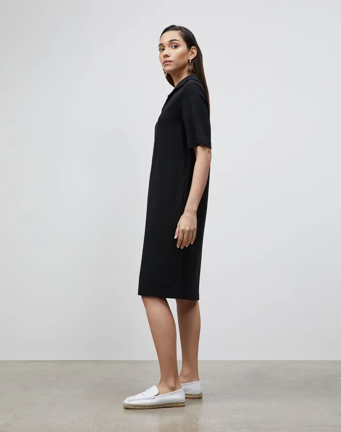 Women Lafayette 148 New York Dresses Andie Dress In Punto Milano Black