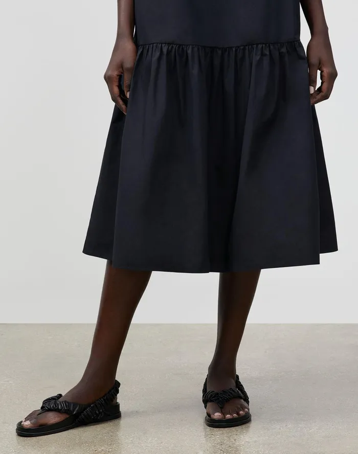 Women Lafayette 148 New York Dresses Sander Dress In Italian Sculpted KindCotton Black