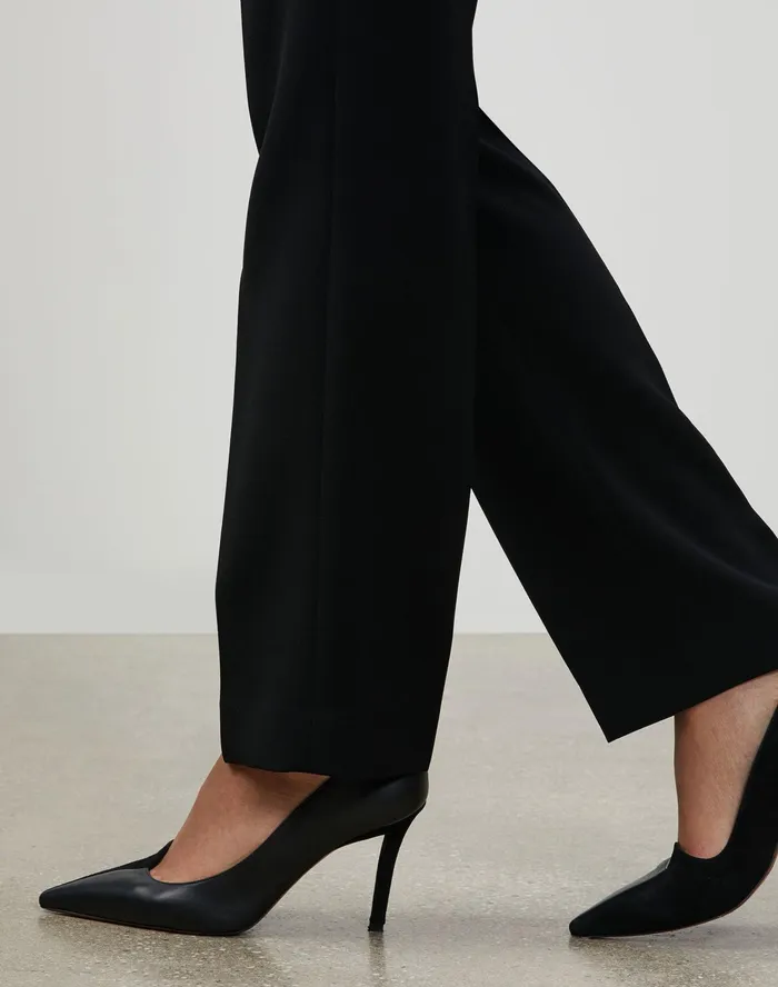 Women Lafayette 148 New York Pants and Shorts PlusSize Finesse Crepe Barrow Pant Black
