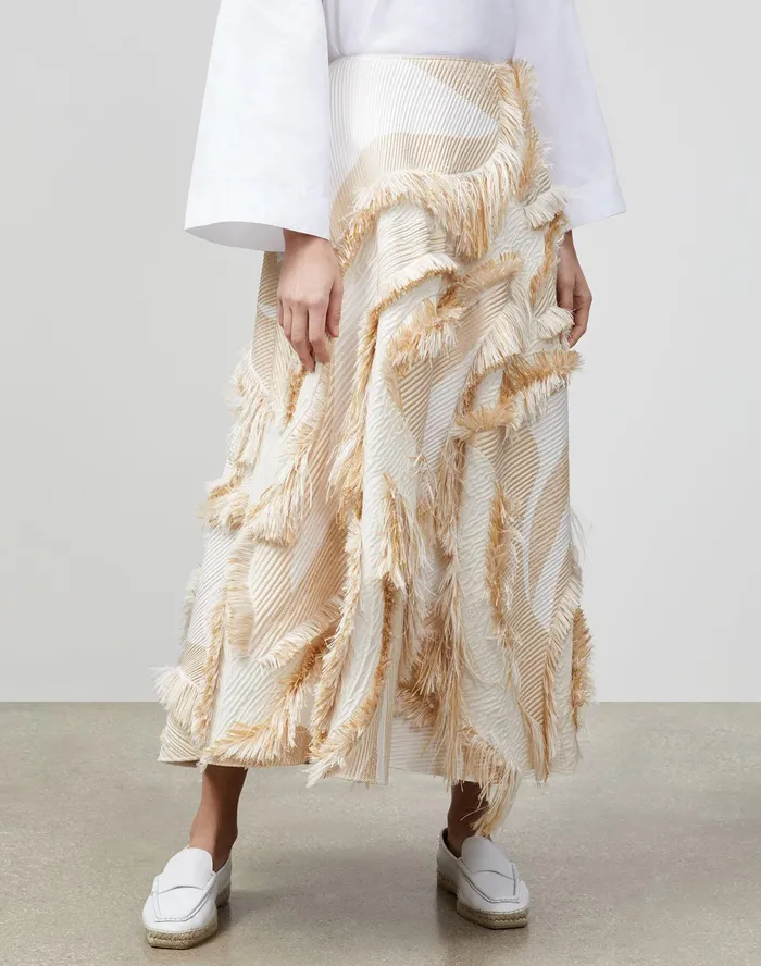 Women Lafayette 148 New York Skirts Helena Skirt In Italian Eyelash Jacquard Cloud Multi Women Lafayette 148 New York Skirts Helena Skirt In Italian Eyelash Jacquard Cloud Multi