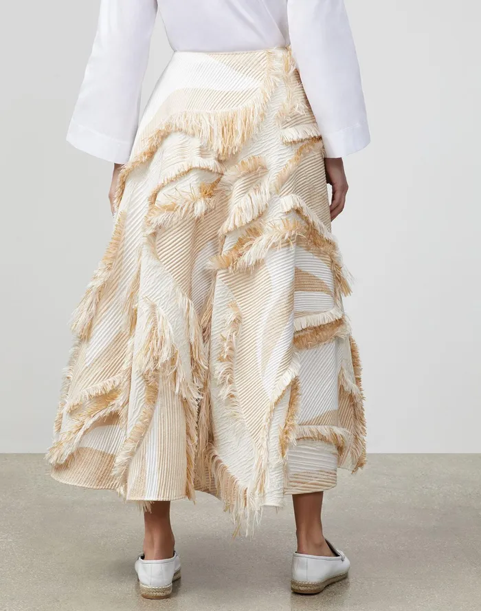 Women Lafayette 148 New York Skirts Helena Skirt In Italian Eyelash Jacquard Cloud Multi