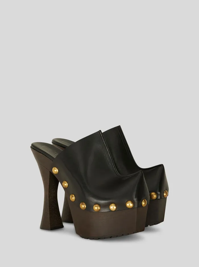 Women Leather Clogs Etro Sandals And Clogs
