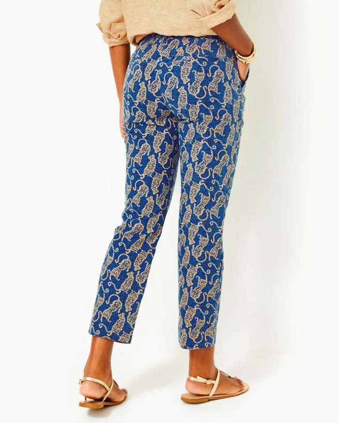 Women Lilly Pulitzer Bottoms 28034 Gretchen High Rise Straight Leg Pant Low Tide Navy Easy To Spot Women Lilly Pulitzer Bottoms 28034 Gretchen High Rise Straight Leg Pant Low Tide Navy Easy To Spot