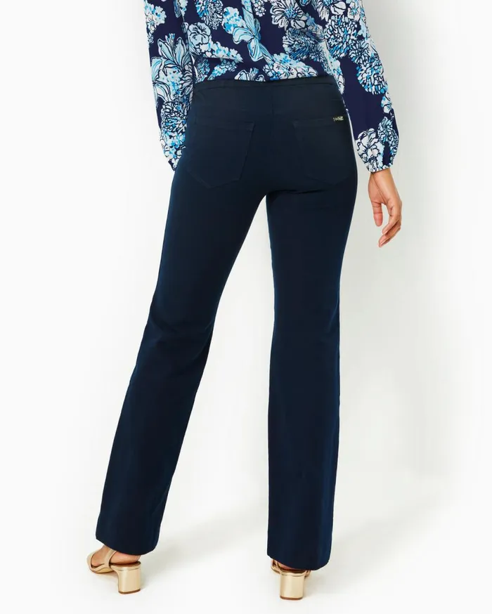 Women Lilly Pulitzer Bottoms 33034 Merrin BiStretch Bootcut Pant Navy Women Lilly Pulitzer Bottoms 33034 Merrin BiStretch Bootcut Pant Navy