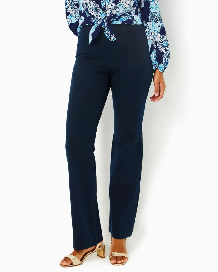 Women Lilly Pulitzer Bottoms 33034 Merrin BiStretch Bootcut Pant Navy Women Lilly Pulitzer Bottoms 33034 Merrin BiStretch Bootcut Pant Navy